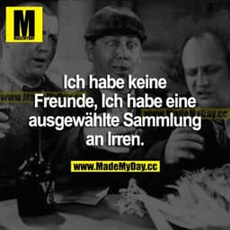 Ich habe keine Freunde, ich habe eine ausgewählte Sammlung an Irren.