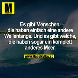 Es gibt Menschen, die haben einfach eine andere Wellenlänge. Und es gibt welche, die haben sogar ein komplett anderes Me