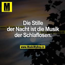 Die Stille der Nacht ist die Musik der Schlaflosen.