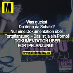 Was guckst du denn da, Schatz? Nur eine Dokumentation über Fortpflanzung. - Das ist ja ein Porno! DOKUMENTATION ÜBER FOR