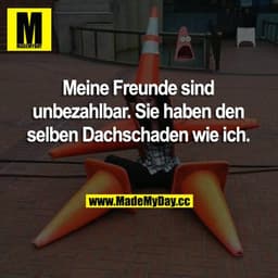 Meine Freunde sind unbezahlbar. Sie haben den selben Dachschaden wie ich.