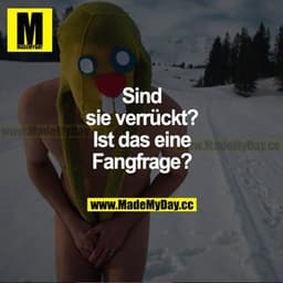 Sind Sie verrückt? Ist das eine Fangfrage?