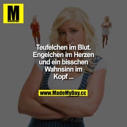 Teufelchen im Blut. Engelchen im Herzen und ein bisschen Wahnsinn im Kopf ...
