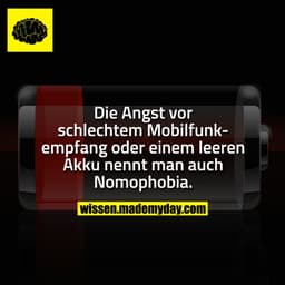 Die Angst vor schlechtem Mobilfunkempfang oder einem leeren Akku nennt man auch Nomophobia.