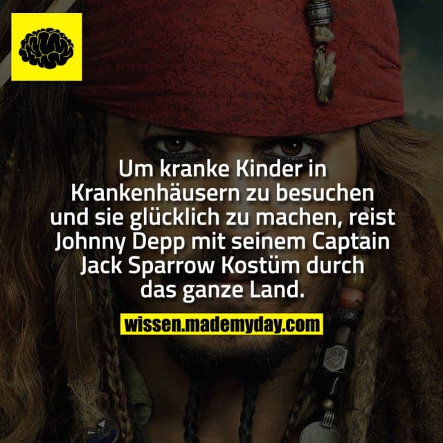 Um kranke Kinder in Krankenhäusern zu besuchen und sie glücklich zu machen, reist Johnny Depp mit seinem Captain Jack S…