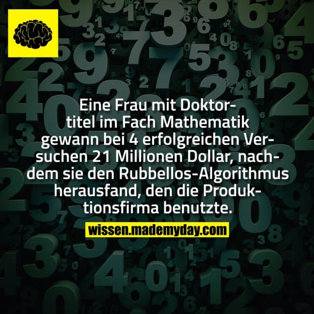 Eine Frau mit Doktortitel im Fach Mathematik gewann bei 4 erfolgreichen Versuchen 21 Millionen Dollar, nachdem sie den …