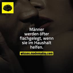 Männer werden öfter flachgelegt, wenn sie im Haushalt helfen.