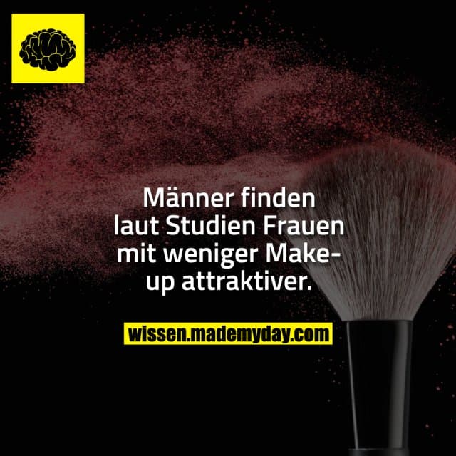 Männer finden laut Studien Frauen mit weniger Make-up attraktiver.
