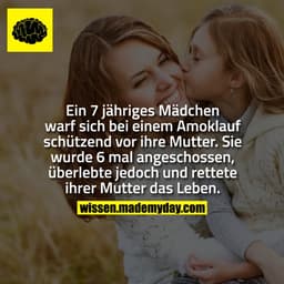 Ein 7 jähriges Mädchen warf sich bei einem Amoklauf schützend vor ihre Mutter. Sie wurde 6 mal angeschossen, überlebte j