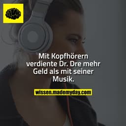 Mit Kopfhörern verdiente Dr. Dre mehr Geld als mit seiner Musik.