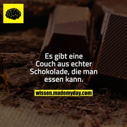 Es gibt eine Couch aus echter Schokolade, die man essen kann.