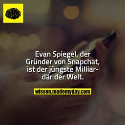 Evan Spiegel, der Gründer von Snapchat, ist der jüngste Milliardär der Welt.
