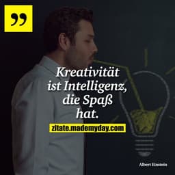 Kreativität ist Intelligenz, die Spaß hat.