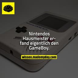 Nintendos Hausmeister erfand eigentlich den GameBoy.