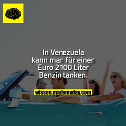 In Venezuela kann man für einen Euro 2100 Liter Benzin tanken.