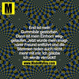 Erst ist mein Gummibär gestorben. Dann ist mein Einhorn weggelaufen. Jetzt wurde mein imaginärer Freund entführt, und di