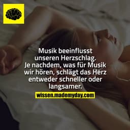 Musik beeinflusst unseren Herzschlag. Je nachdem, was für Musik wir hören, schlägt das Herz entweder schneller oder lang