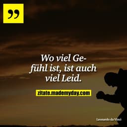 Wo viel Gefühl ist, ist auch viel Leid.