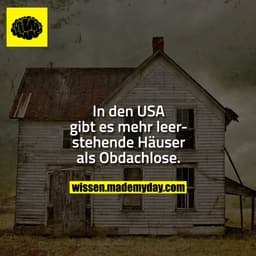 In den USA gibt es mehr leerstehende Häuser als Obdachlose.