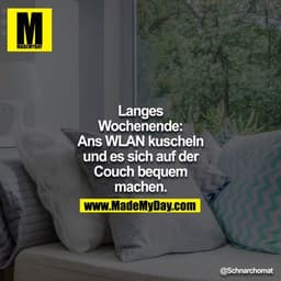 Langes Wochenende: Ans WLAN kuscheln und es sich auf der Couch bequem machen.
