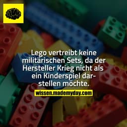Lego vertreibt keine militärischen Sets, da der Hersteller Krieg nicht als ein Kinderspiel darstellen möchte.