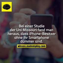 Bei einer Studie der Uni Missouri fand man heraus, dass iPhone-Besitzer ohne ihr Smartphone dümmer sind.