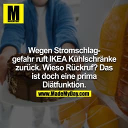 Wegen Stromschlaggefahr ruft Ikea Kühlschränke zurück: Wieso Rückruf? Das ist doch eine prima Diätfunktion
