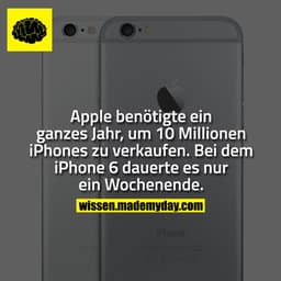 Apple benötigte ein ganzes Jahr, um 10 Millionen iPhones zu verkaufen. Bei dem iPhone 6 dauerte es nur ein Wochenende.
