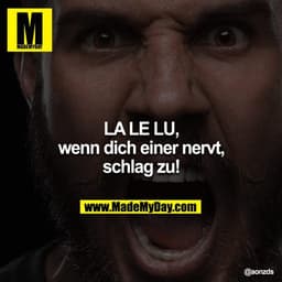 LA
LE
LU,
wenn dich einer nervt, schlag zu!