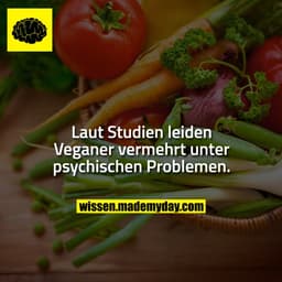 Laut Studien leiden Veganer vermehrt unter psychischen Problemen.