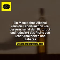 Ein Monat ohne Alkohol kann die Leberfunktion verbessern, senkt den Blutdruck und reduziert das Risiko von Leberkrankhei
