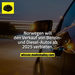 Norwegen will den Verkauf von Benzin- und Diesel-Autos ab 2025 verbieten.