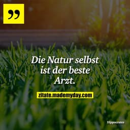 Die Natur selbst ist der beste Arzt.