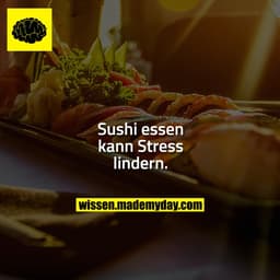 Sushi essen kann Stress lindern.