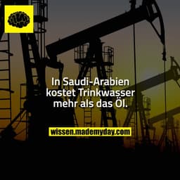 In Saudi-Arabien kostet Trinkwasser mehr als das Öl.