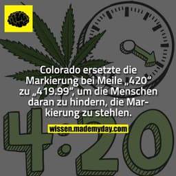 Colorado ersetzte die Markierung bei Meile „420“ zu „419.99“, um die Menschen daran zu hindern, die Markierung zu stehle