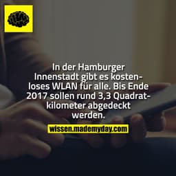 In der Hamburger Innenstadt gibt es kostenloses WLAN für alle. Bis Ende 2017 sollen rund 3,3 Quadratkilometer abgedeckt 