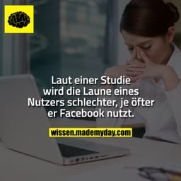 Laut einer Studie wird die Laune eines Nutzers schlechter, je öfter er Facebook nutzt.