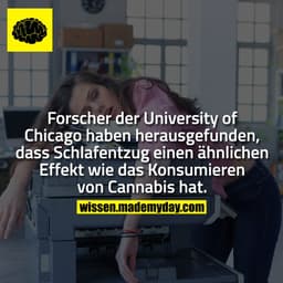 Forscher der University of Chicago haben herausgefunden, dass Schlafentzug einen ähnlichen Effekt wie das Konsumieren vo