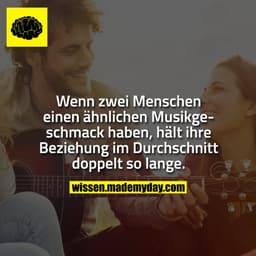 Wenn zwei Menschen einen ähnlichen Musikgeschmack haben, hält ihre Beziehung im Durchschnitt doppelt so lange.