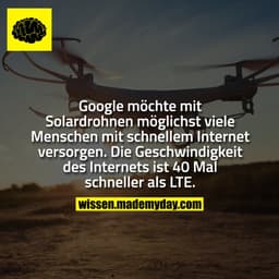Google möchte mit Solardrohnen möglichst viele Menschen mit schnellem Internet versorgen. Die Geschwindigkeit des Intern