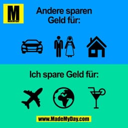 Andere sparen
Geld für:
Ich spare Geld für: