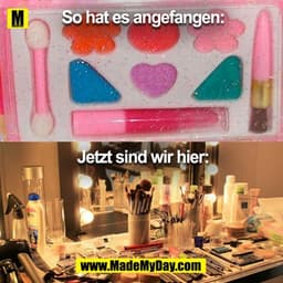 So hat es angefangen:
Jetzt sind wir hier: