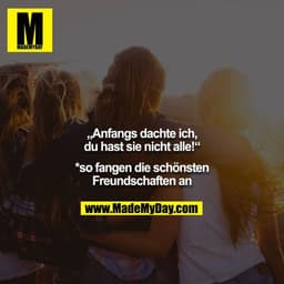 „Anfangs dachte ich, du hast sie nicht alle!“

*so fangen die schönsten Freundschaften an