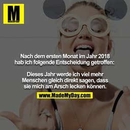 Nach dem ersten Monat im Jahr 2018 hab ich folgende Entscheidung getroffen: 

Dieses Jahr werde ich viel mehr Menschen g