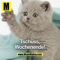 Tschüss Wochenende ... 
