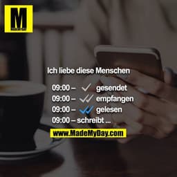 Ich liebe diese Menschen

09:00 - gesendet
09:00 - empfangen
09:00 - gelesen
09:00 - schreibt ...
