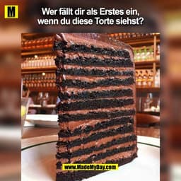 Wer fällt dir als erstes ein, wenn du diese Torte siehst?
