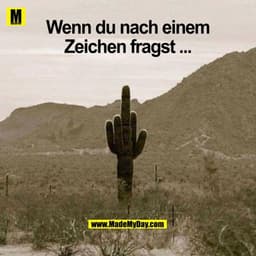Wenn du nach einem
Zeichen fragst ...