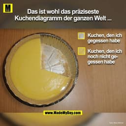 Das ist wohl das präziseste Kuchendiagram der ganzen Welt ....
